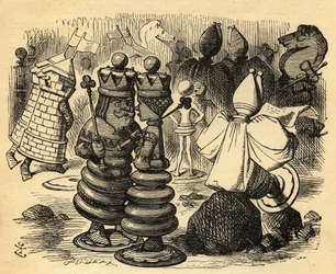 I giocatori di scacchi, illustrazione da 